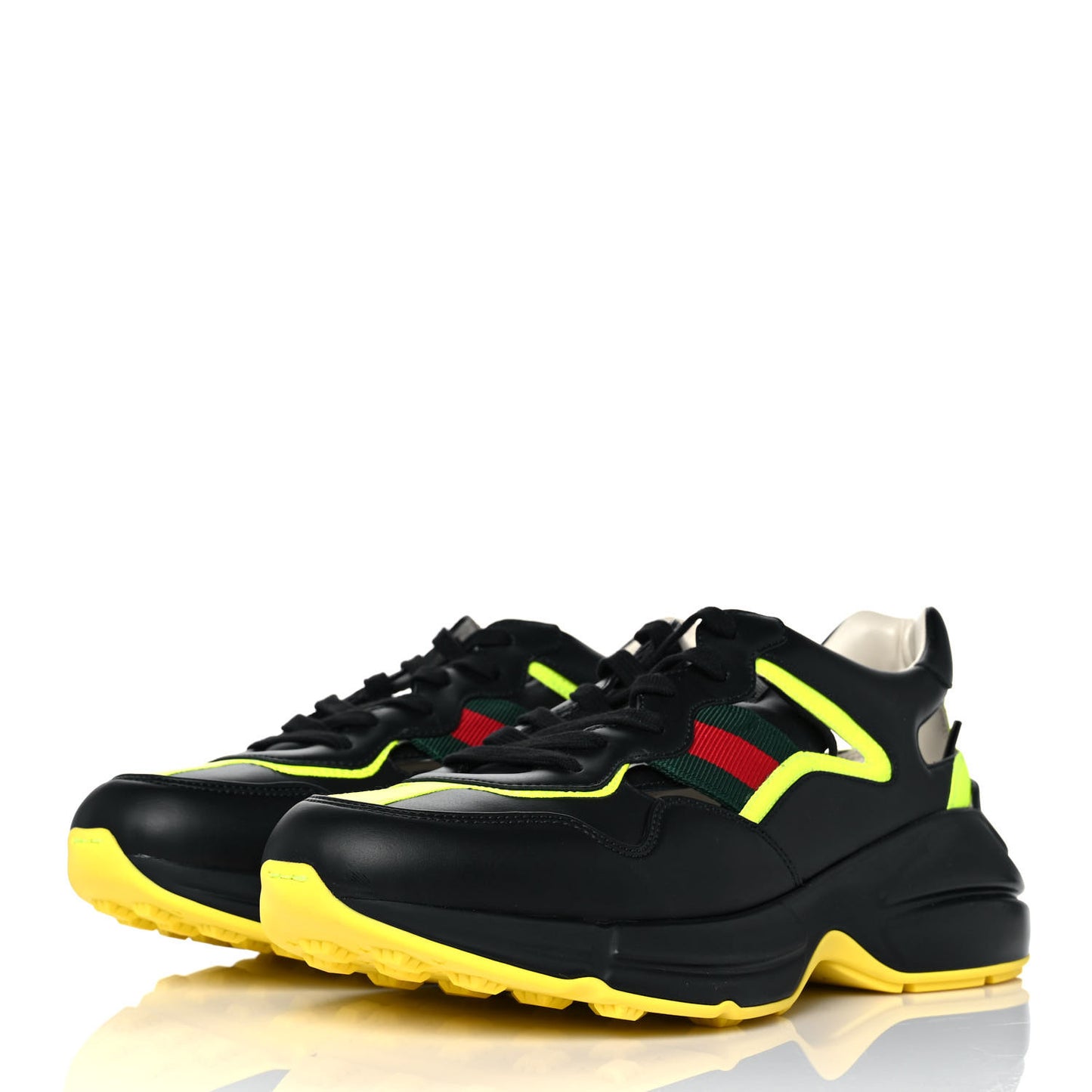 Demetra Web Mens Rhyton Cut Out Sneakers 9.5 Black Yellow Fluo
