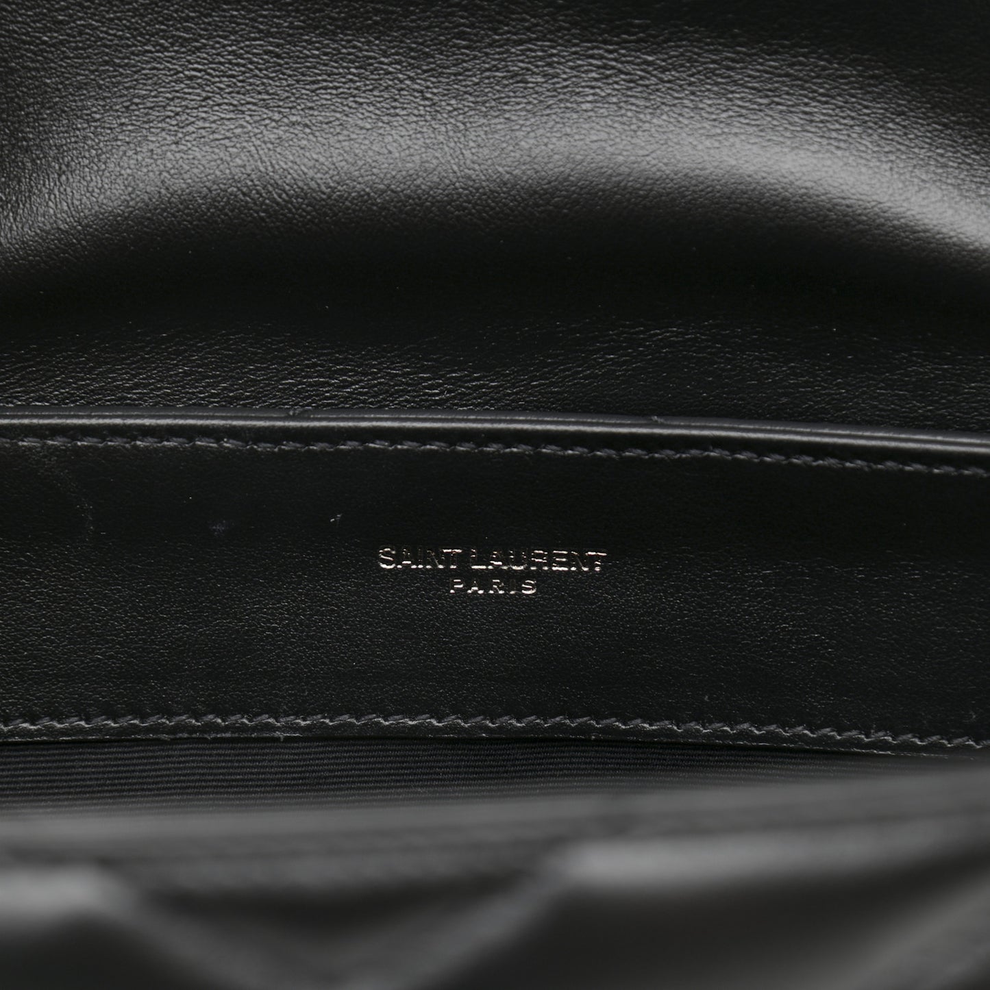 Calfskin Y Quilted Monogram Small Loulou Chain Satchel Black