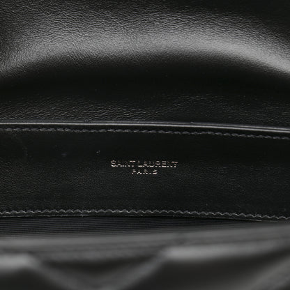 Saint Laurent Calfskin Y Quilted Monogram Small Loulou Chain Satchel Black 6 of 11