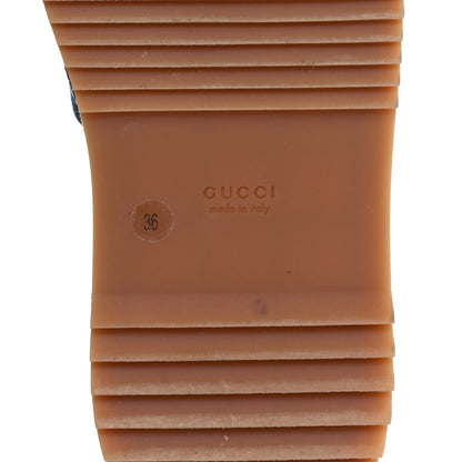 Gucci New Denim GG Monogram Angelina Platform 55mm Slide Sandals 36 Blue Tea 6 of 8