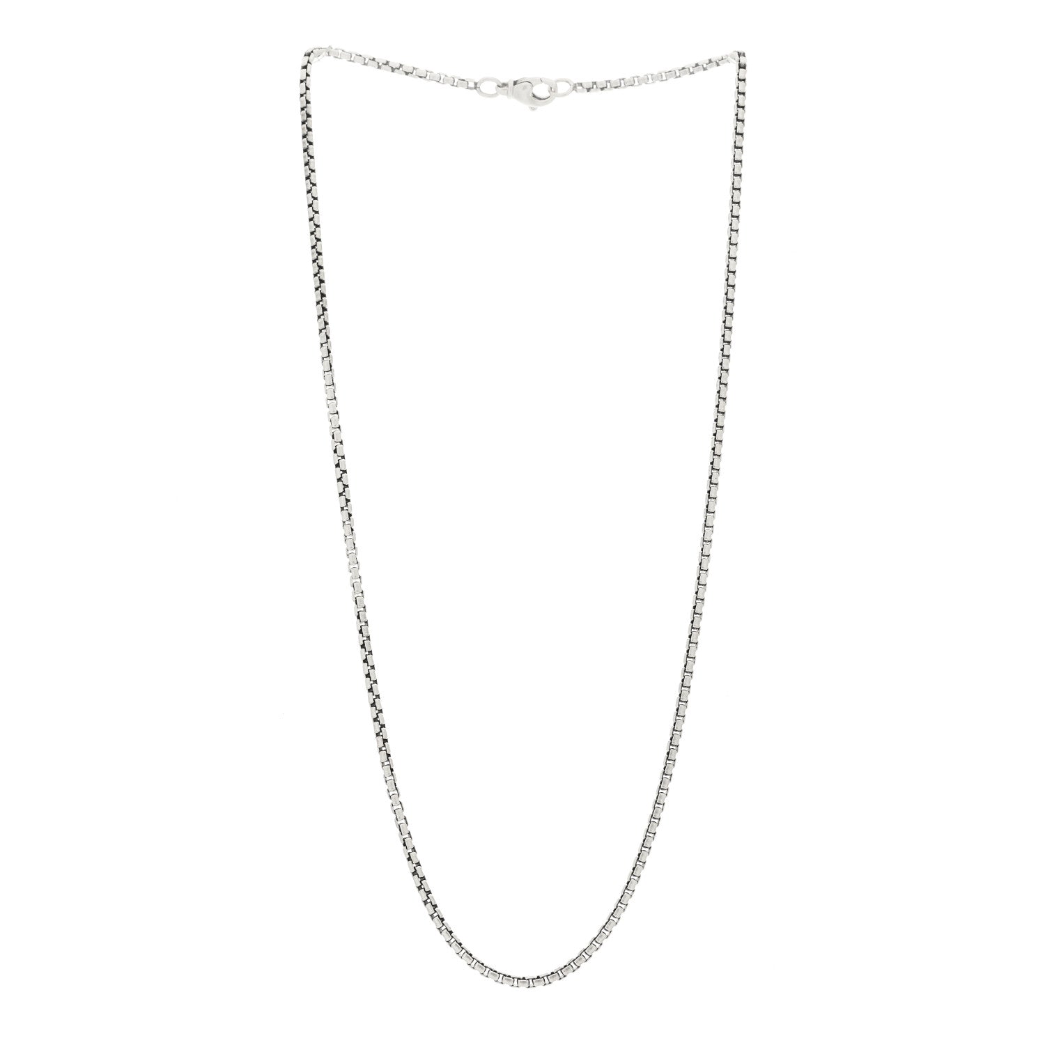 David Yurman Sterling Silver 2.7mm Box Chain Necklace 20" 3 of 5