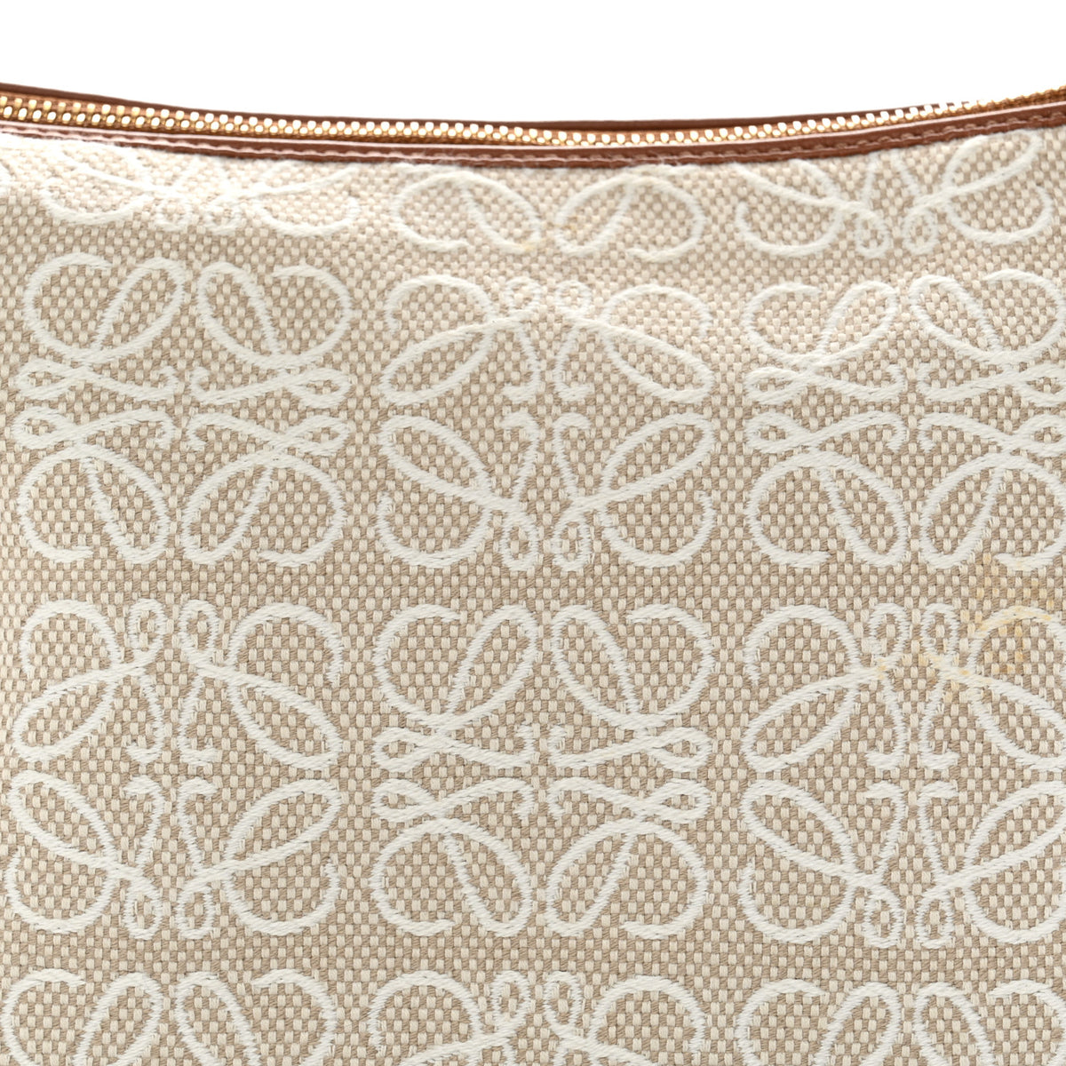 Loewe Jacquard Anagram Calfskin Small Cubi Bag Ecru Tan 7 of 11