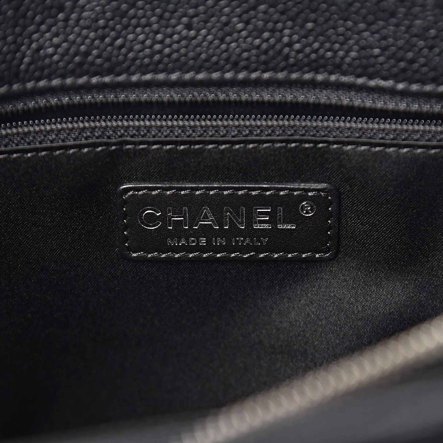 Caviar Quilted Grand Shopping Tote GST Black