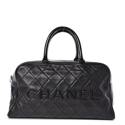 Chanel Caviar Patent Quilted Large Bowler Black 1 of 10