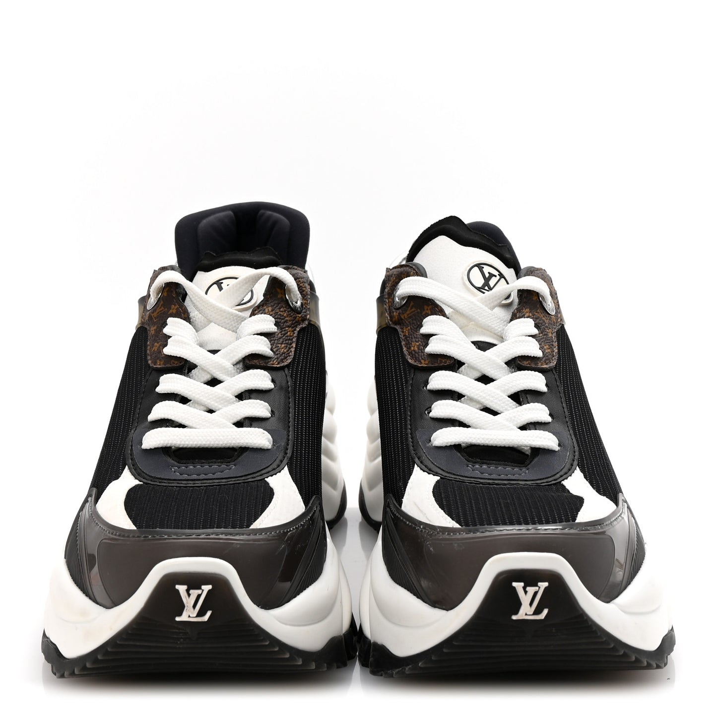 Monogram Calfskin Run 55 Sneakers 39 Black