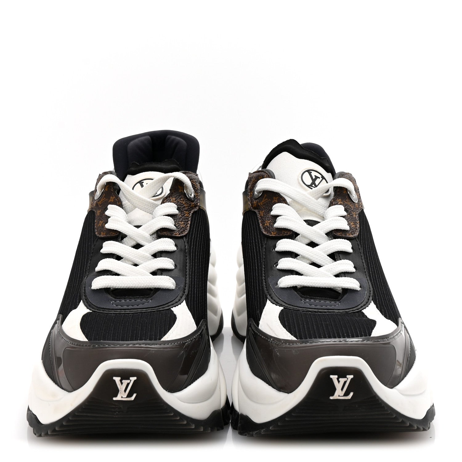 Louis Vuitton Monogram Calfskin Run 55 Sneakers 39 Black 3 of 9