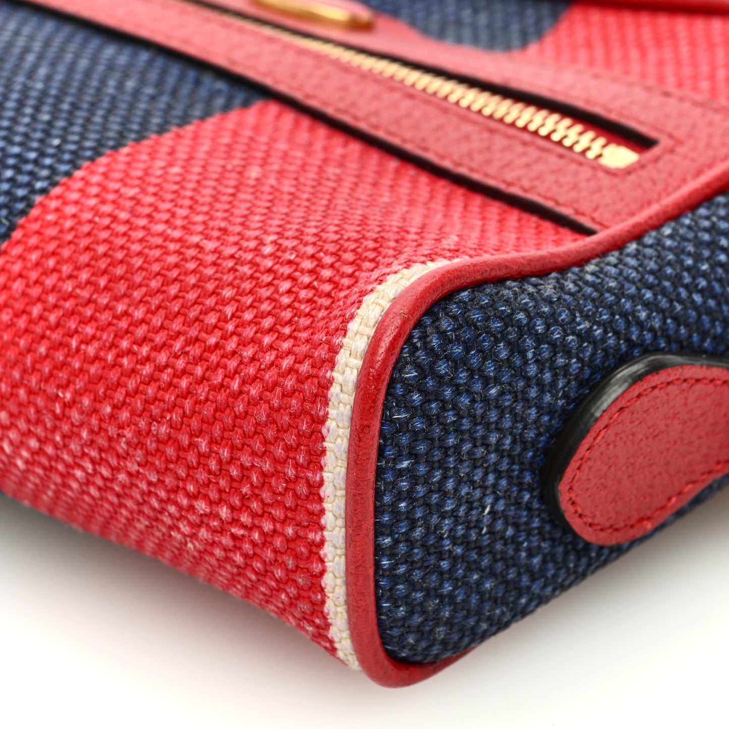 Canvas Sylvie Stripe Mini Ophidia Camera Bag Mystic White Hibiscus Red Maritime