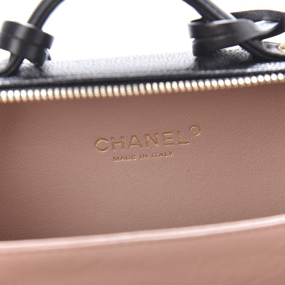 Chanel Caviar Quilted Small CC Filigree Vanity Case Black 8 of 11