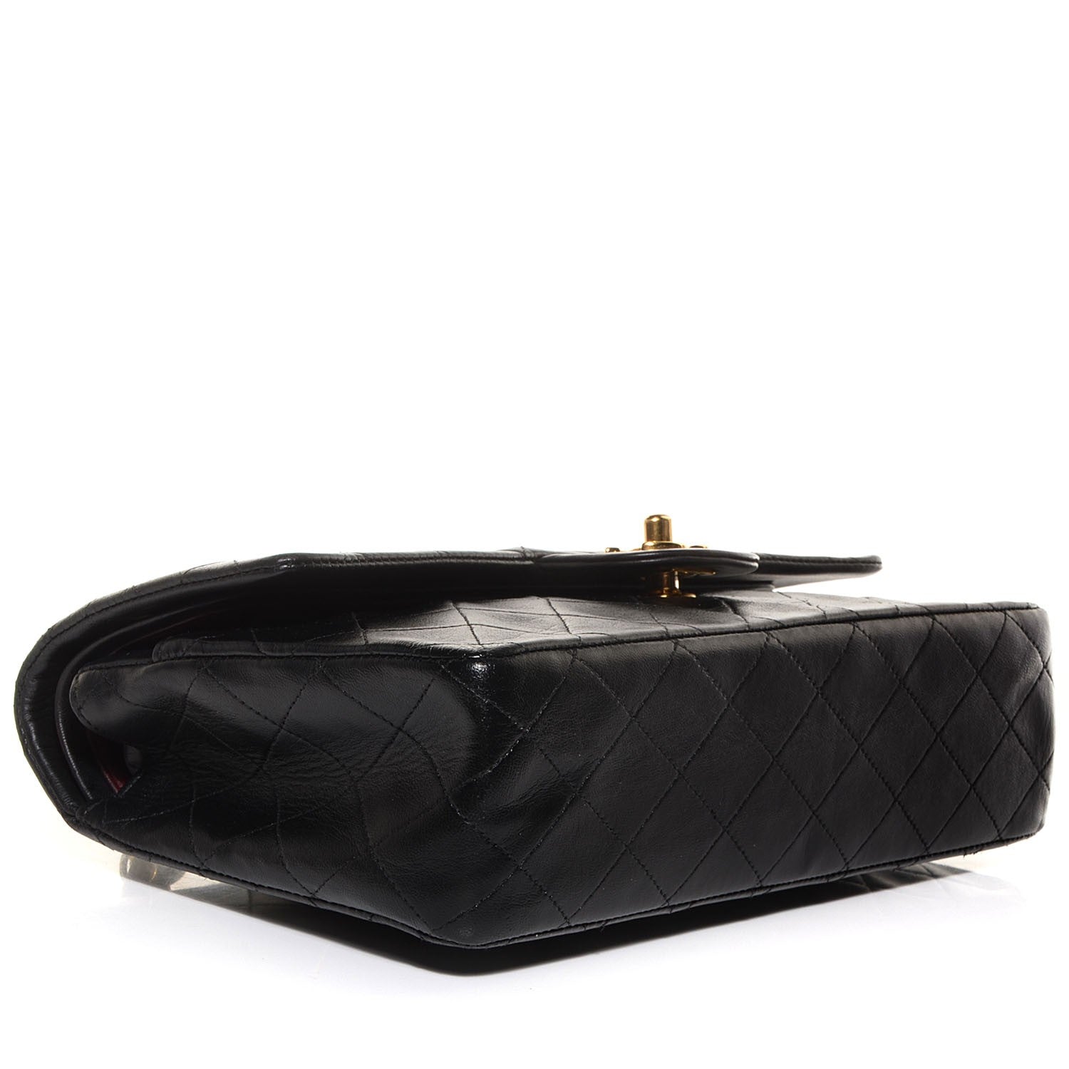 Chanel Lambskin Quilted Medium Double Flap Black 4 of 8