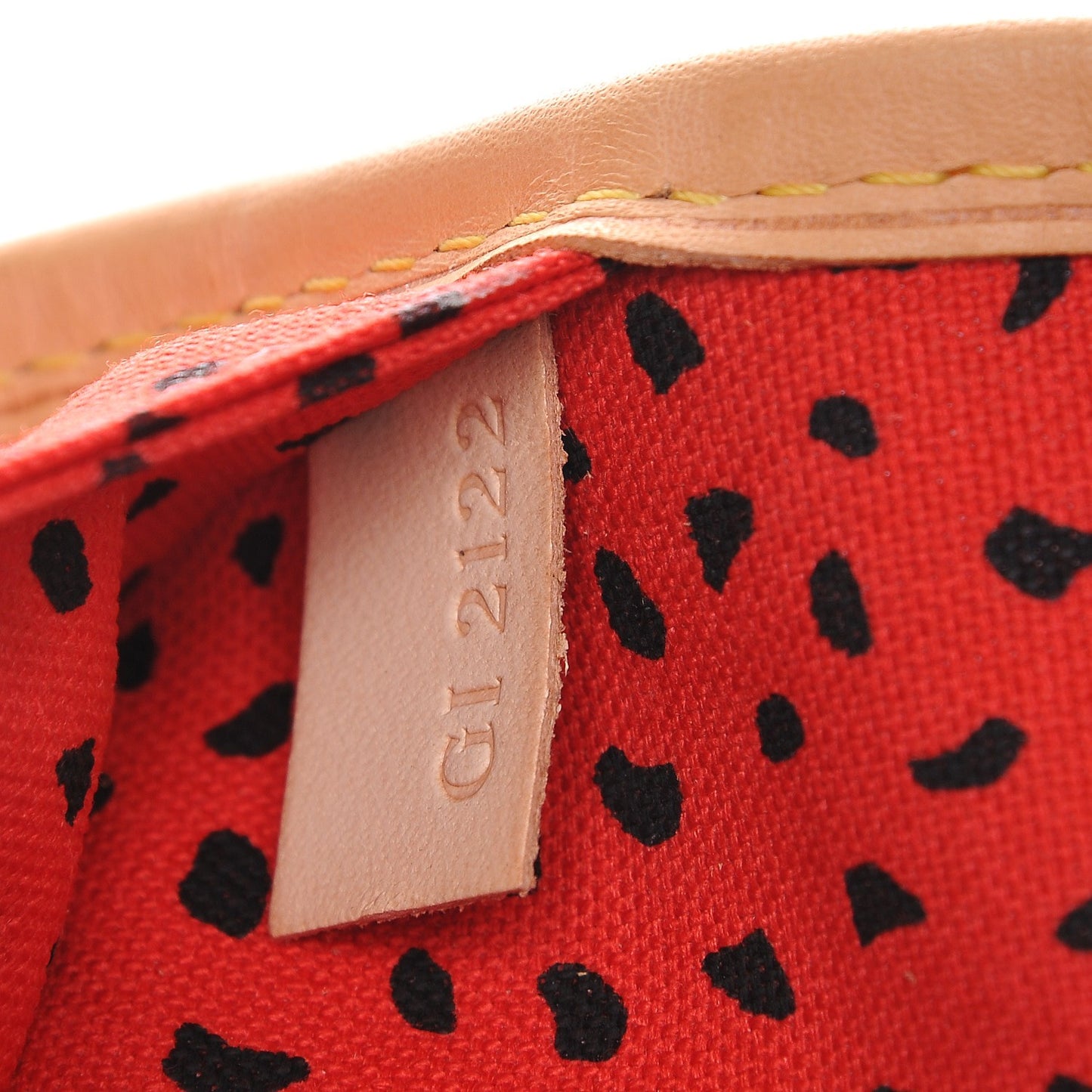 Monogram Kusama Waves Neverfull MM Red