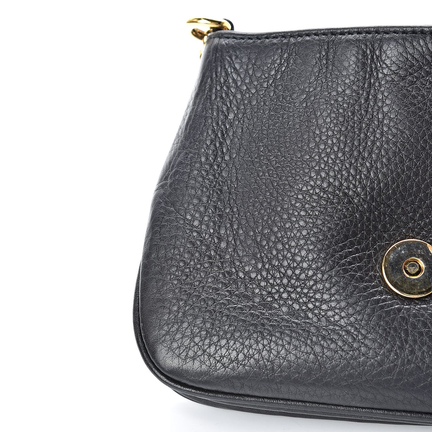 Pebbled Calfskin Small 1973 Chain Shoulder Bag Black