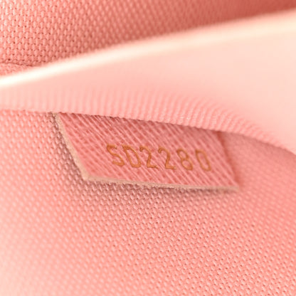 Louis Vuitton Damier Azur Pochette Felicie Chain Wallet Rose Ballerine 8 of 14