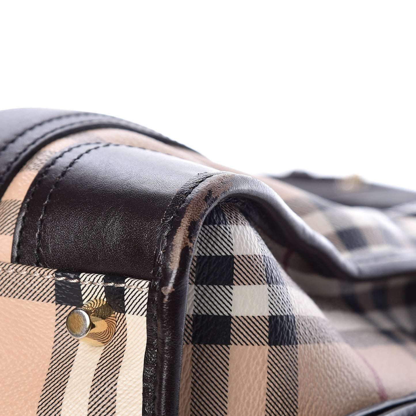 Haymarket Check Minford Portrait Tote Chocolate