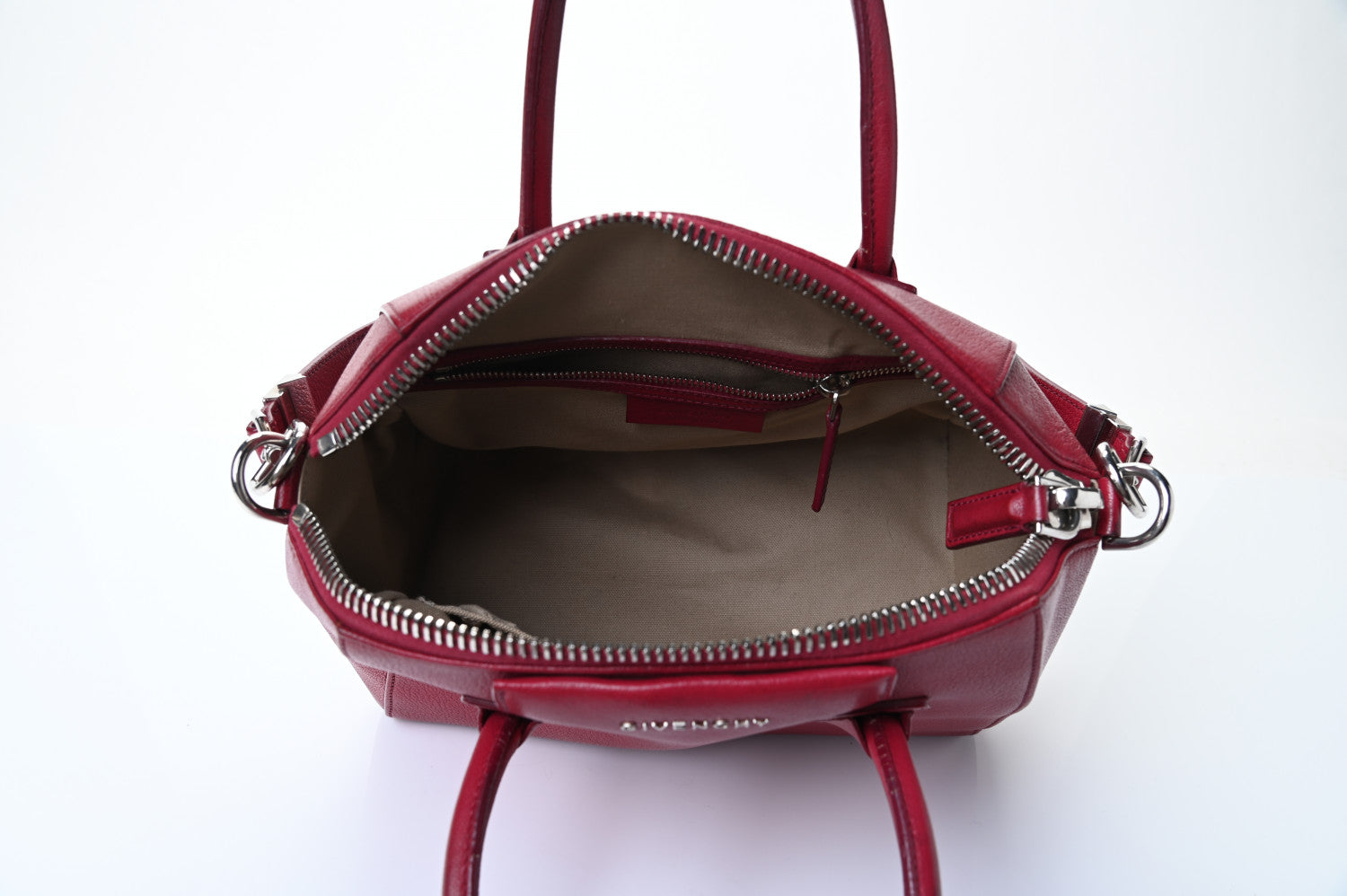 Givenchy Sugar Goatskin Small Antigona Red 7 of 8