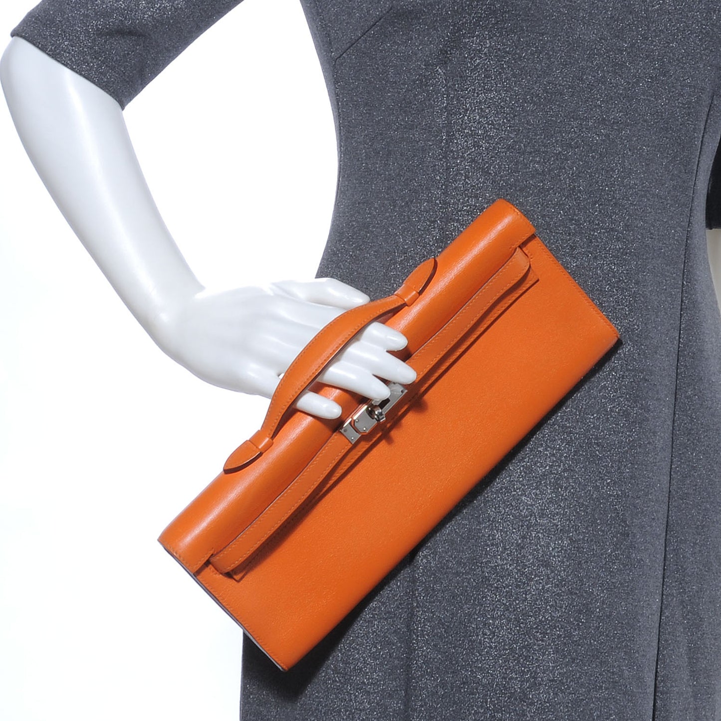 Swift Kelly Cut Clutch Pochette Orange