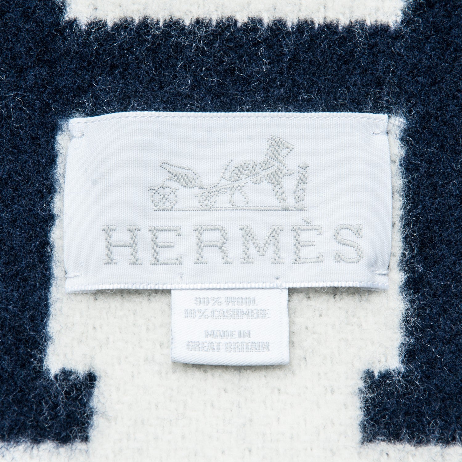 Hermes Wool Cashmere Avalon III Blanket Caban Ecru 2 of 4