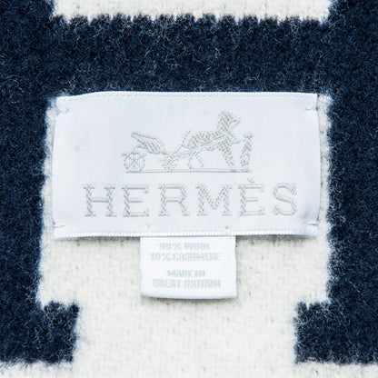 Hermes Wool Cashmere Avalon III Blanket Caban Ecru 2 of 4