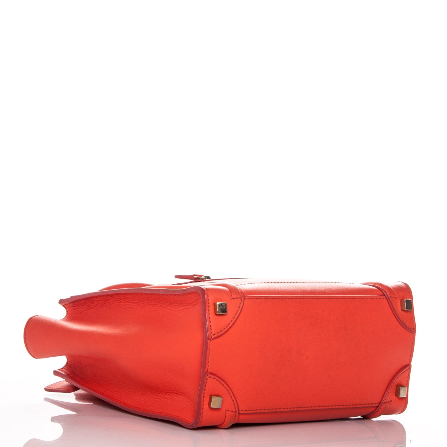 Celine Smooth Calfskin Micro Luggage Fluo Orange 4 of 8