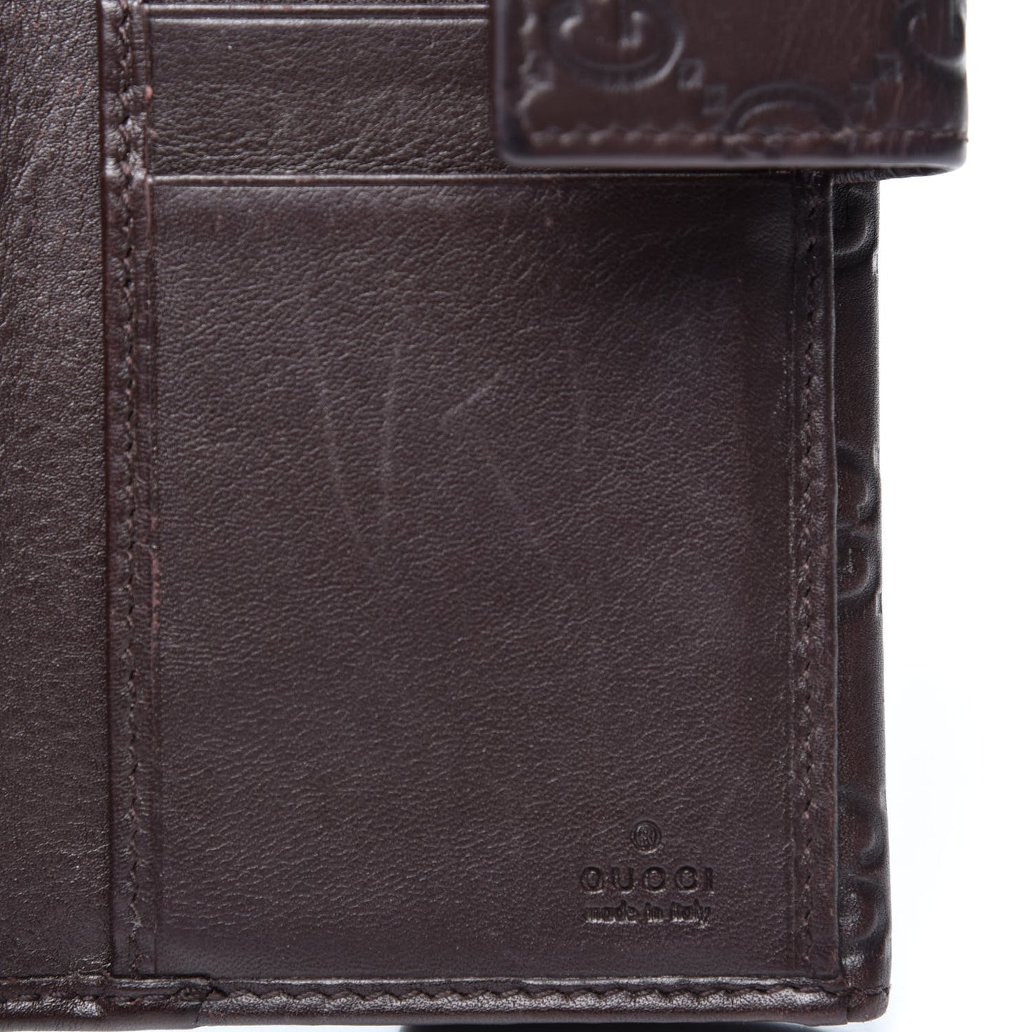 Guccissima Signature Dice Continental Wallet Chocolate