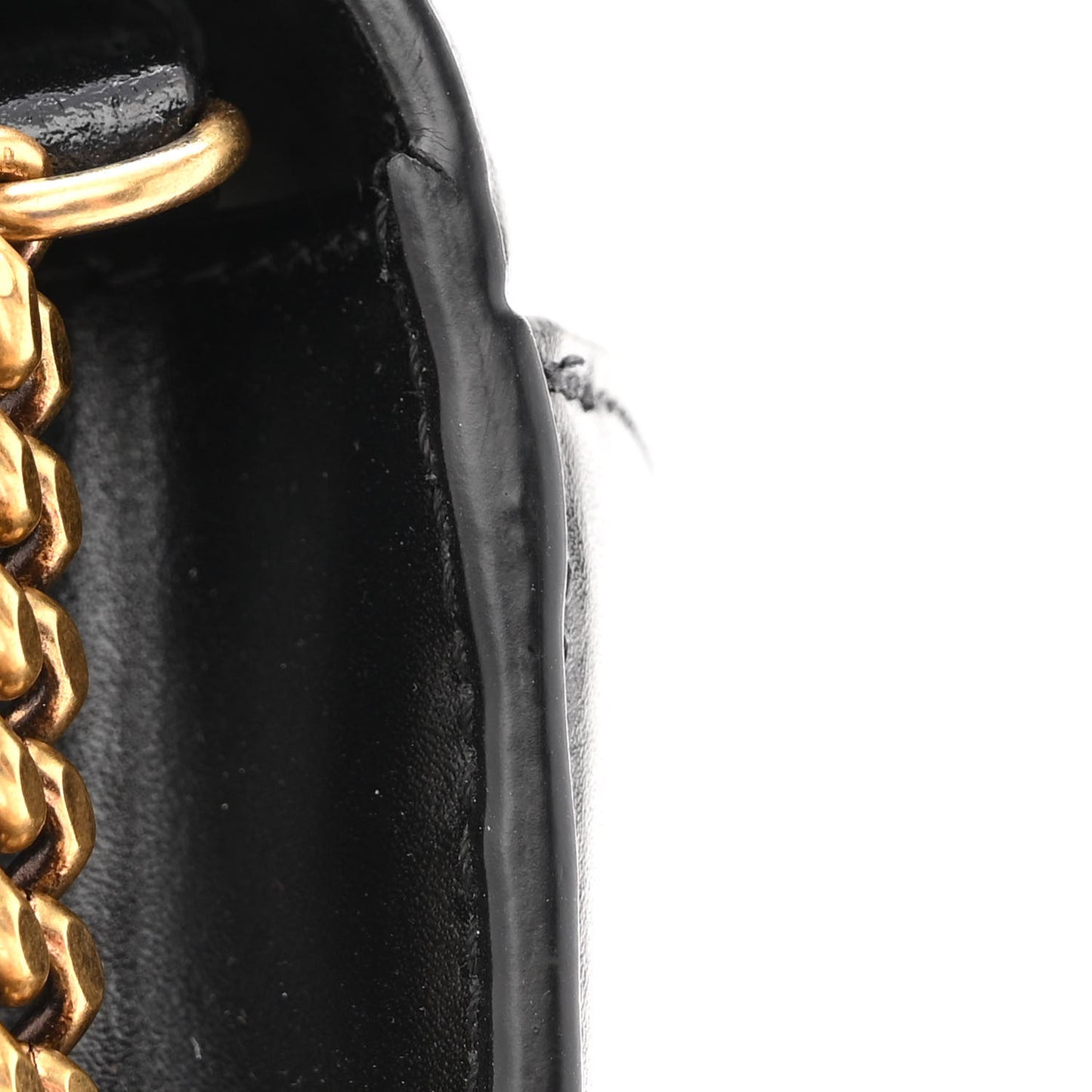 Shiny Box Calfskin Hourglass Chain Bag Black