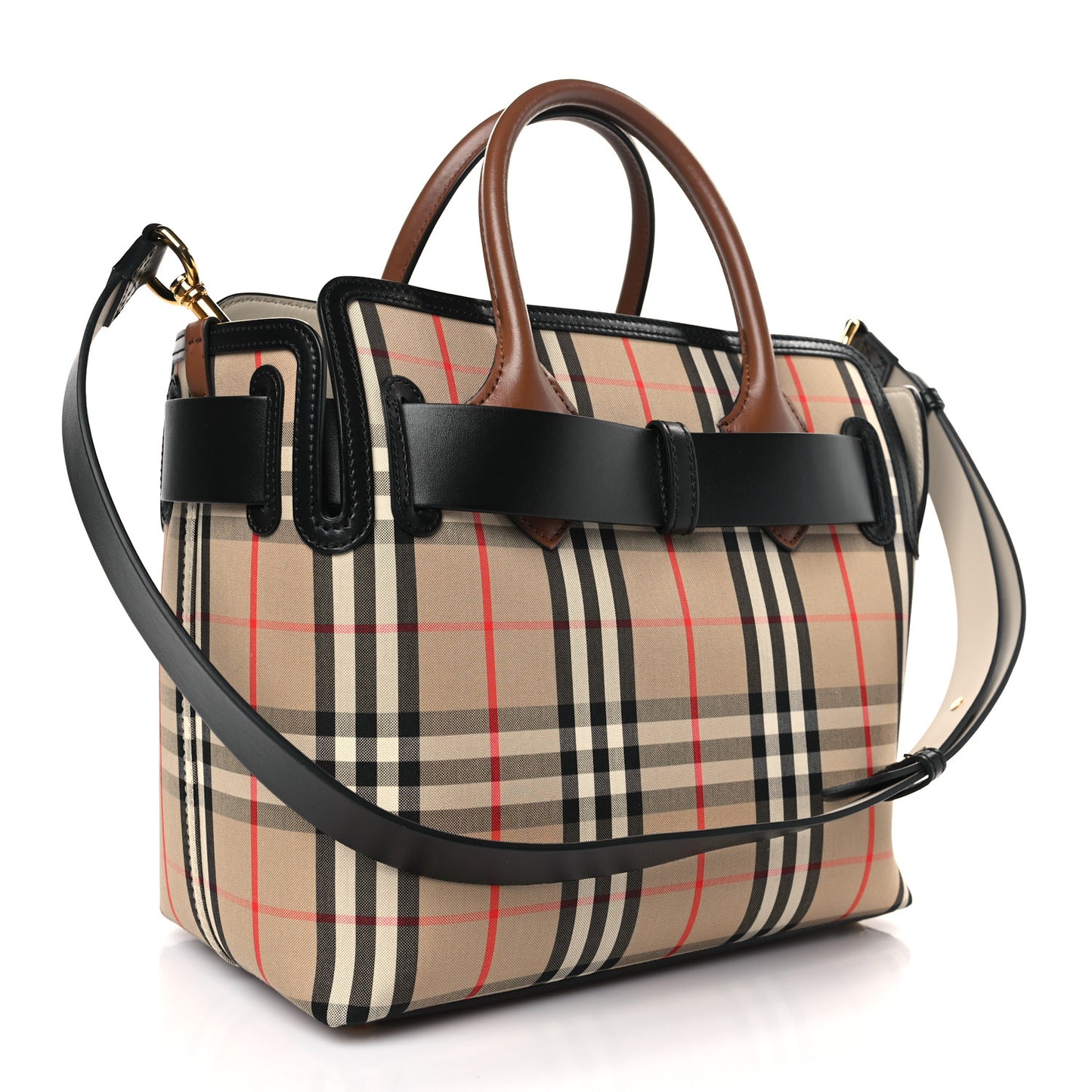 Calfskin Vintage Check Triple Stud Mini Belt Bag Archive Beige