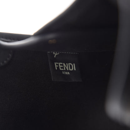 Fendi Glazed Fabric Vitello Century FF 1974 Stamp Patch Mini Peekaboo Defender Cover Mogano Panna Black 7 of 9