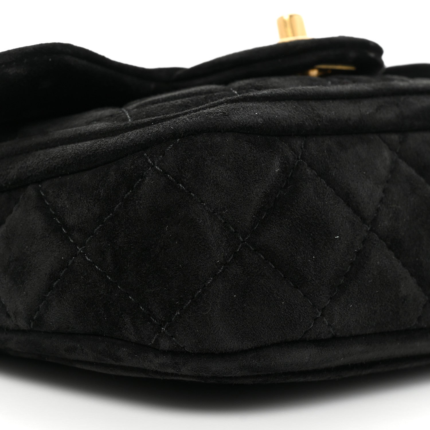 Chanel Suede Quilted Mini Double Frame Flap Black 10 of 16
