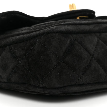 Chanel Suede Quilted Mini Double Frame Flap Black 10 of 16