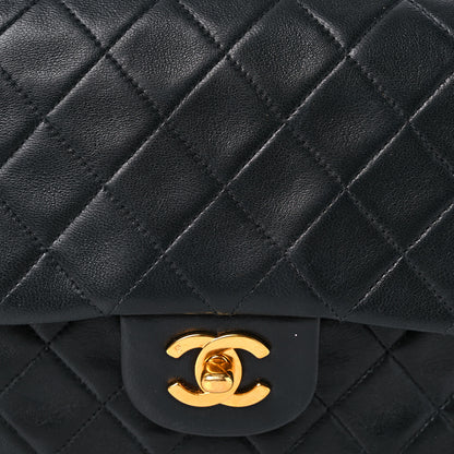 Chanel Lambskin Quilted Medium Double Flap Black 19 of 19
