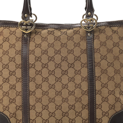 Gucci Monogram Lovely Heart Tote Brown 8 of 22