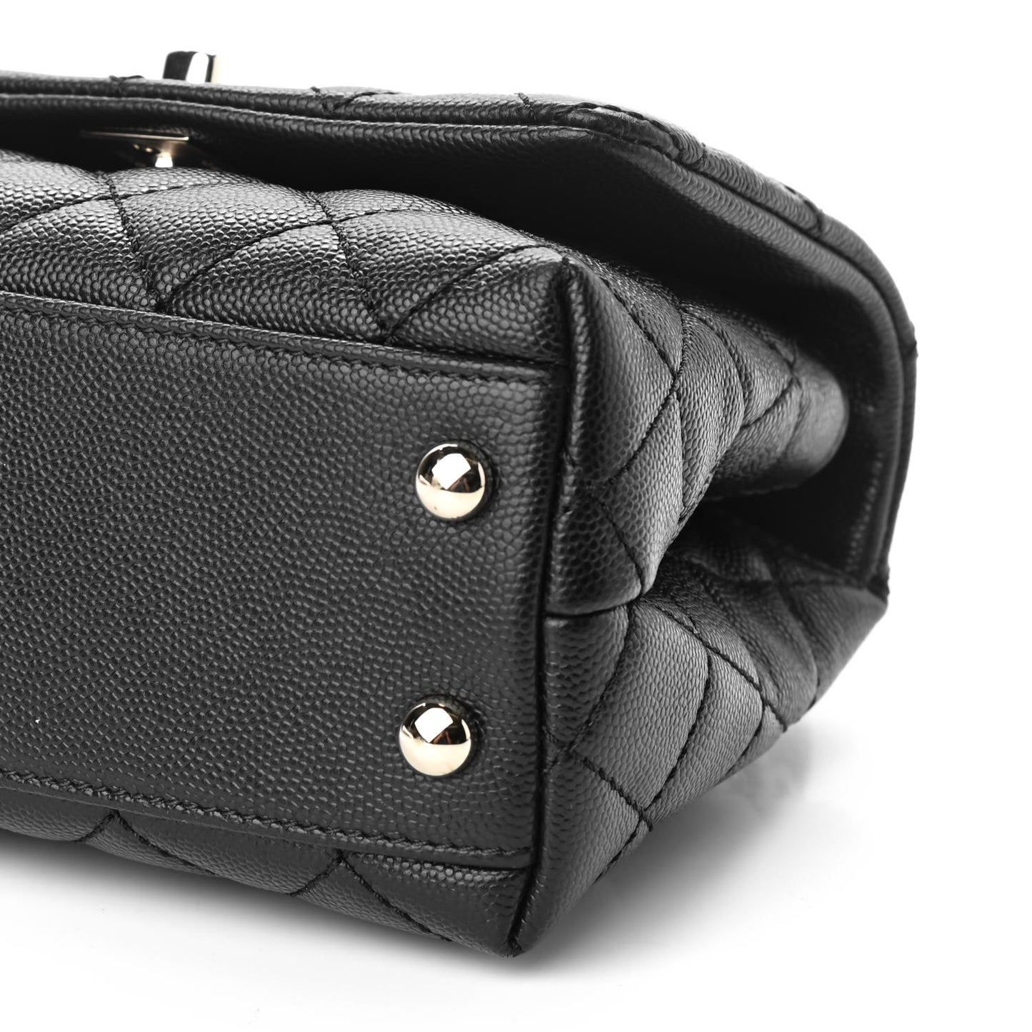 Caviar Quilted Extra Mini Coco Handle Flap Black