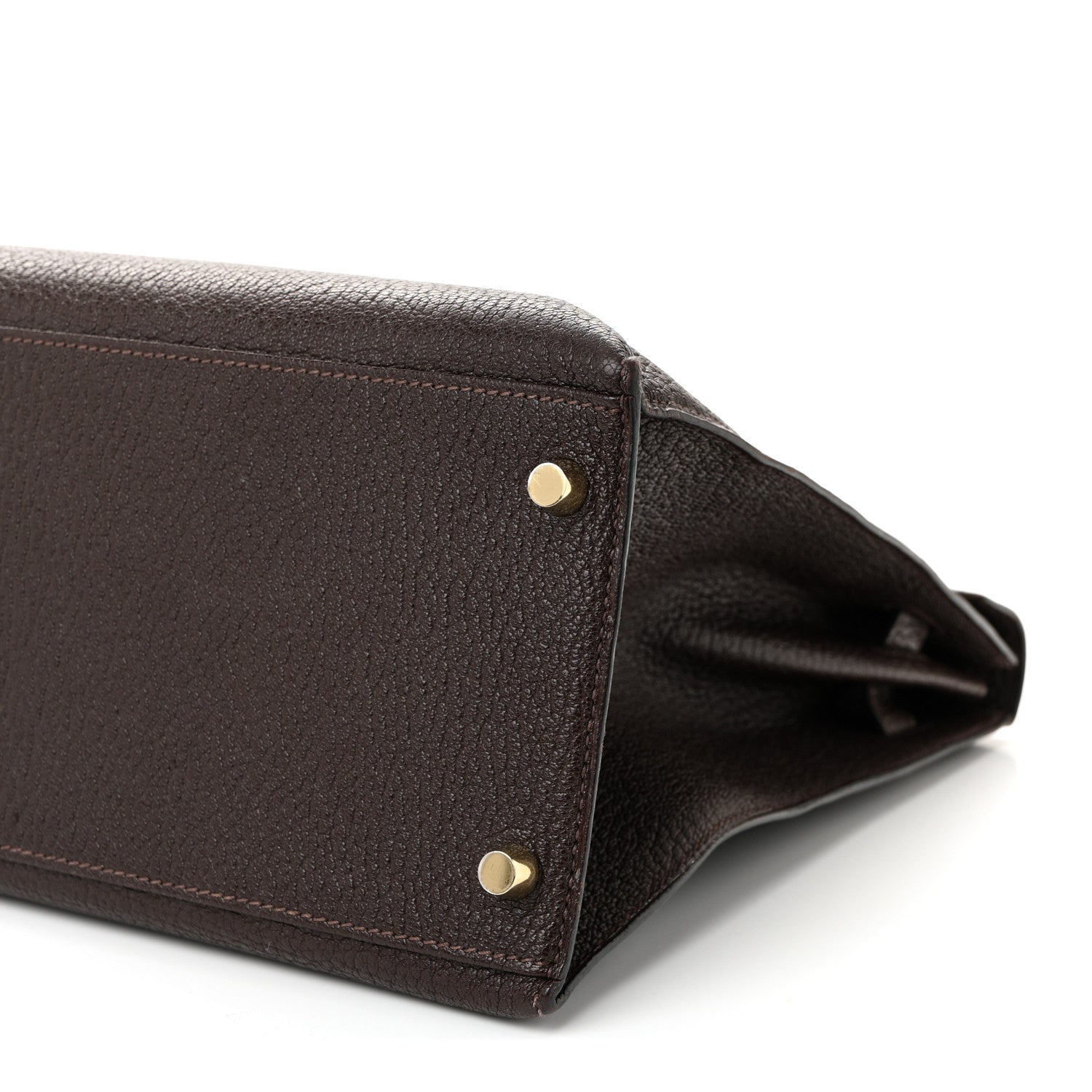 Hermes Chevre de Coromandel Kelly Sellier 35 Chocolate 10 of 12