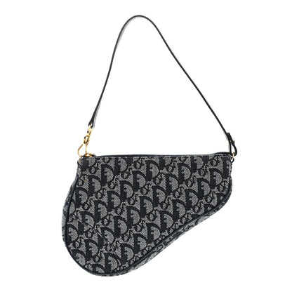 Christian Dior Monogram Mini Saddle Pochette Navy 1 of 11