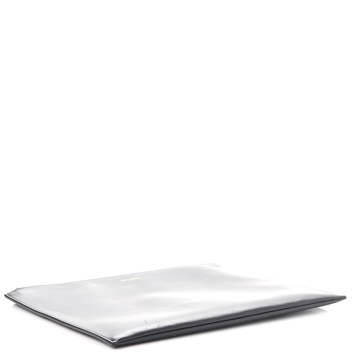 Calfskin Zipped Clutch Black