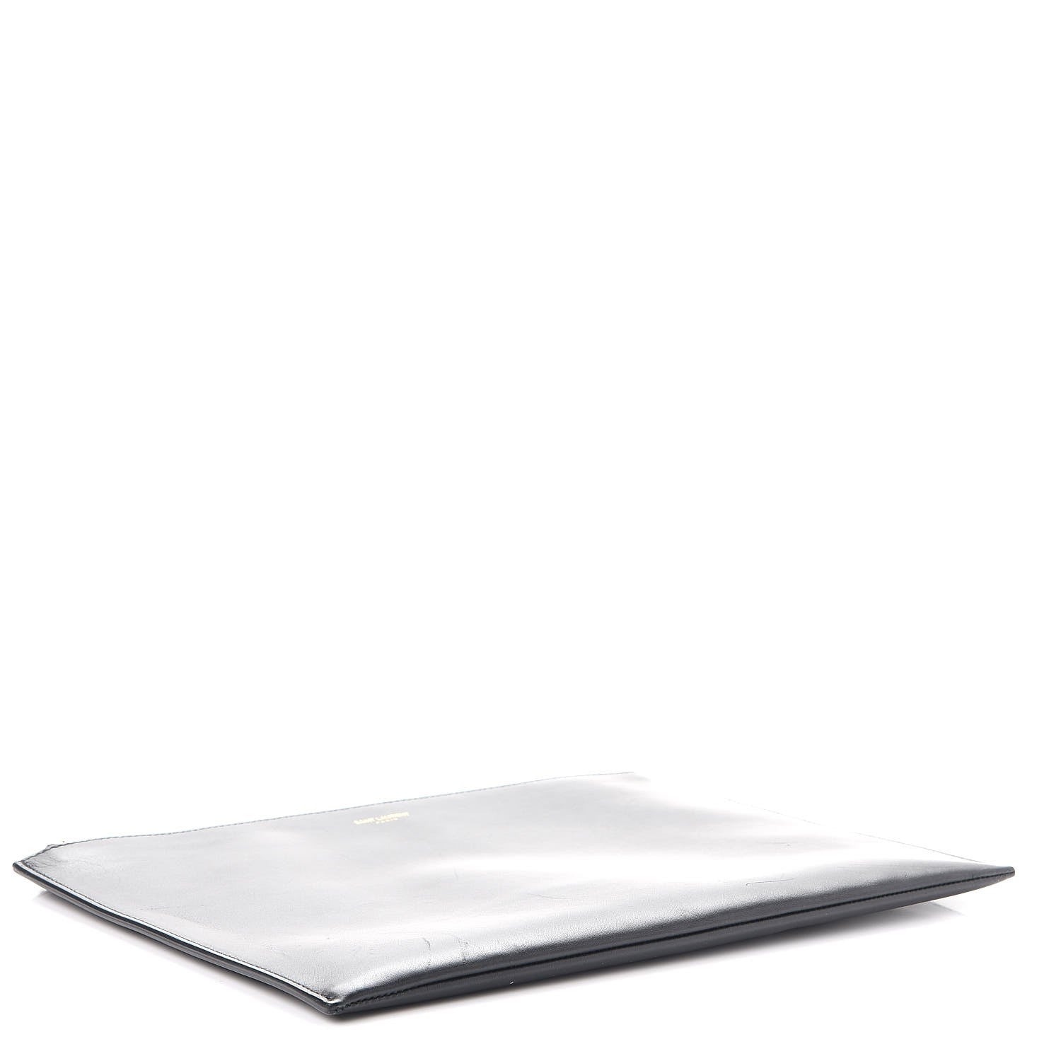 Saint Laurent Calfskin Zipped Clutch Black 4 of 12