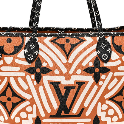 Louis Vuitton Monogram Giant Crafty Neverfull MM Creme Caramel 9 of 11