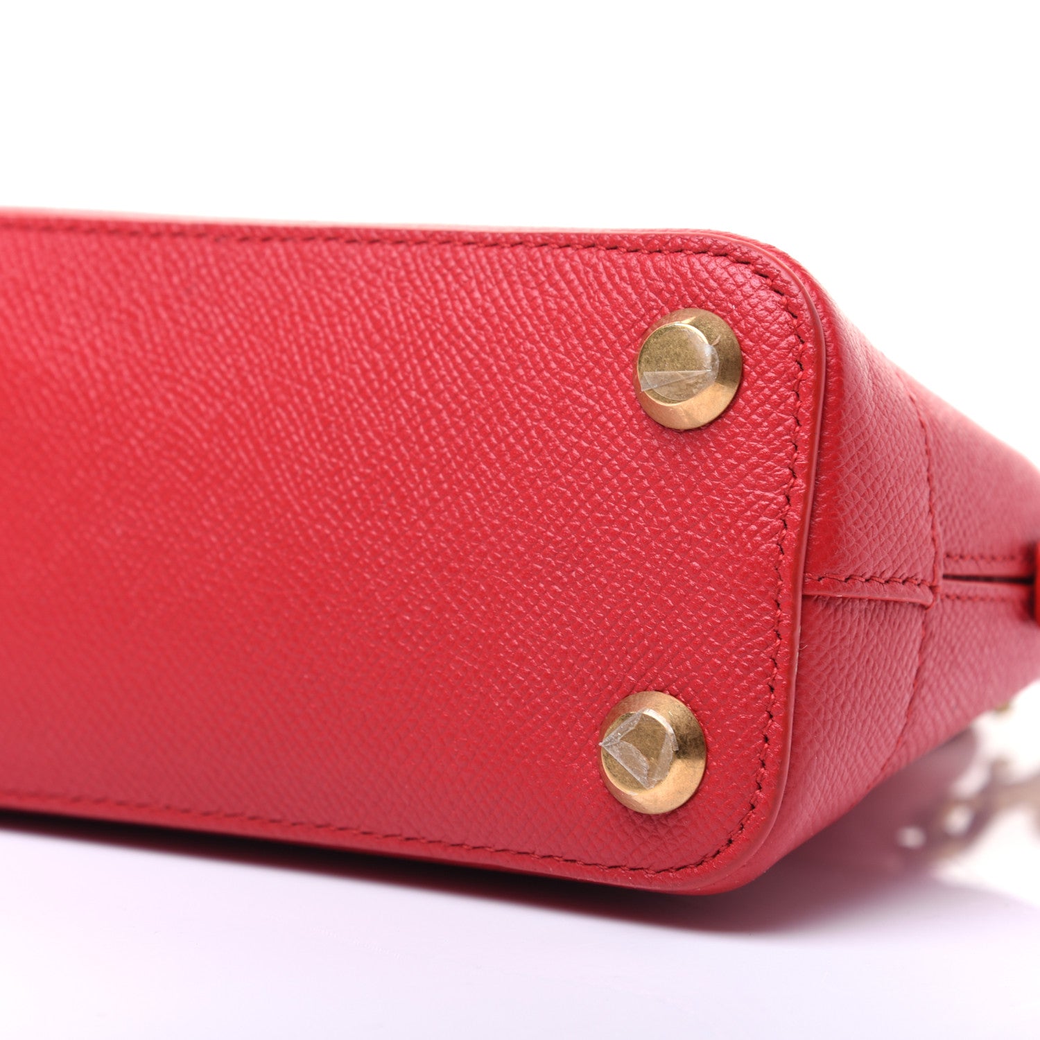 Balenciaga Grained Calfskin XXS Ville Top Handle Bag Rouge Coquelicot 7 of 22