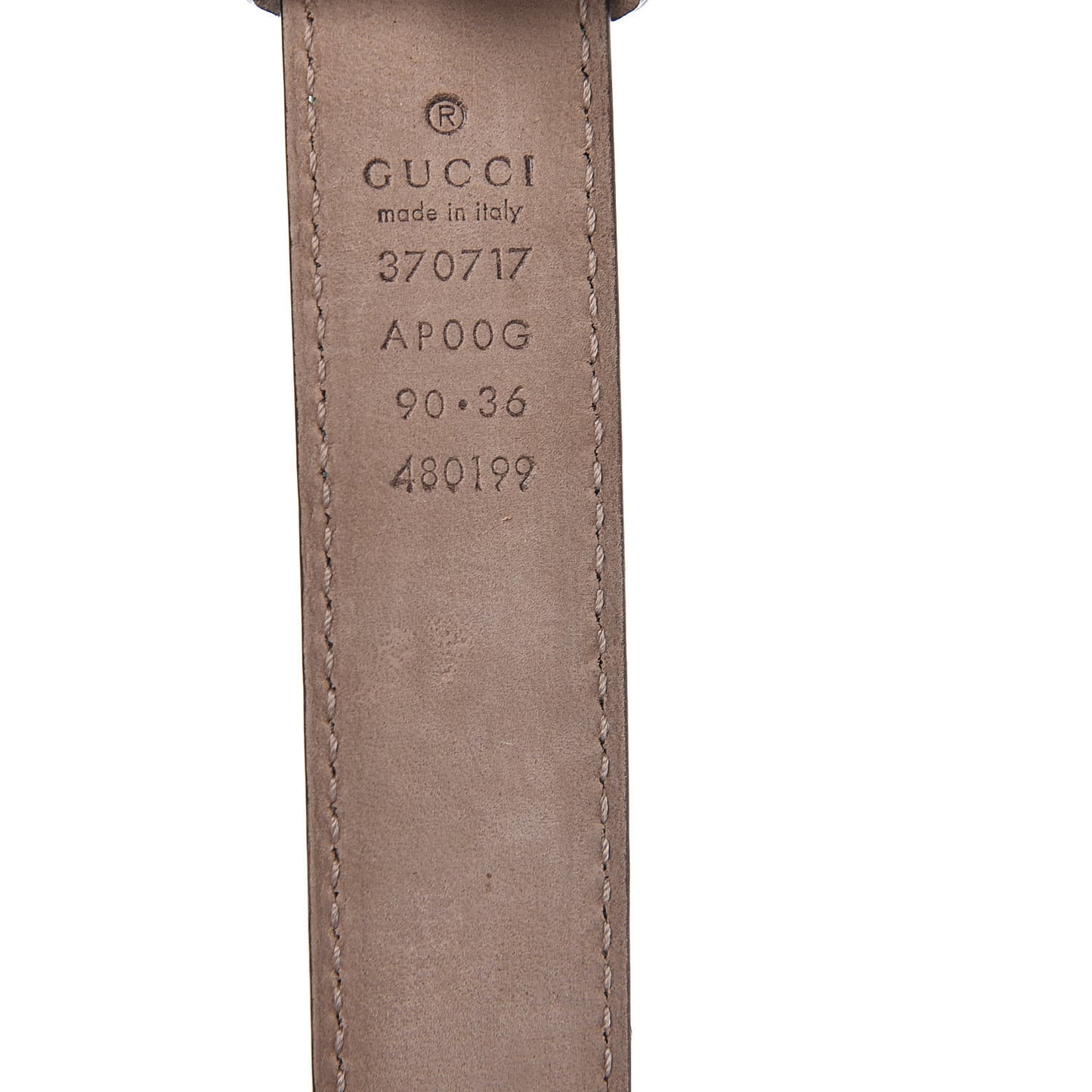 Moon Calfskin Interlocking G 25mm Belt 90 36 Ocean Wave