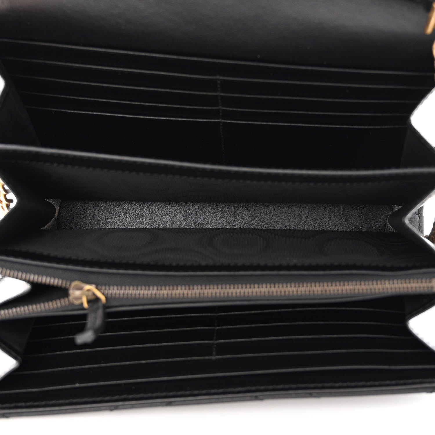 Gucci Calfskin Matelasse GG Marmont Chain Wallet Black 5 of 10