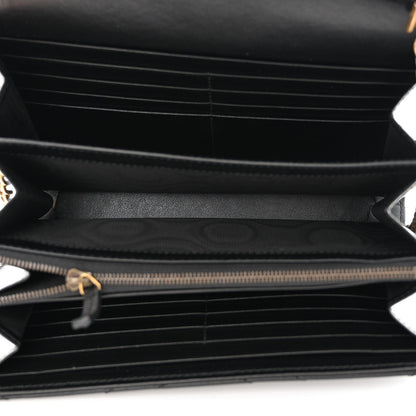 Gucci Calfskin Matelasse GG Marmont Chain Wallet Black 5 of 10