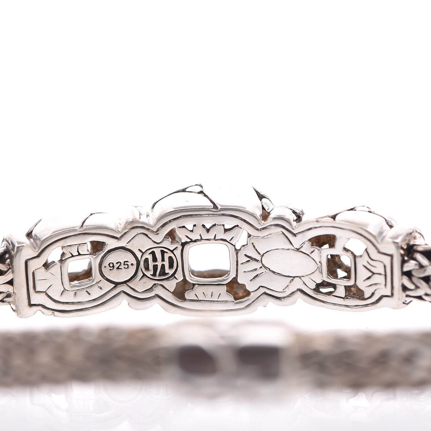 Sterling Silver White Topaz Three Station Kali Classic Chain Bracelet