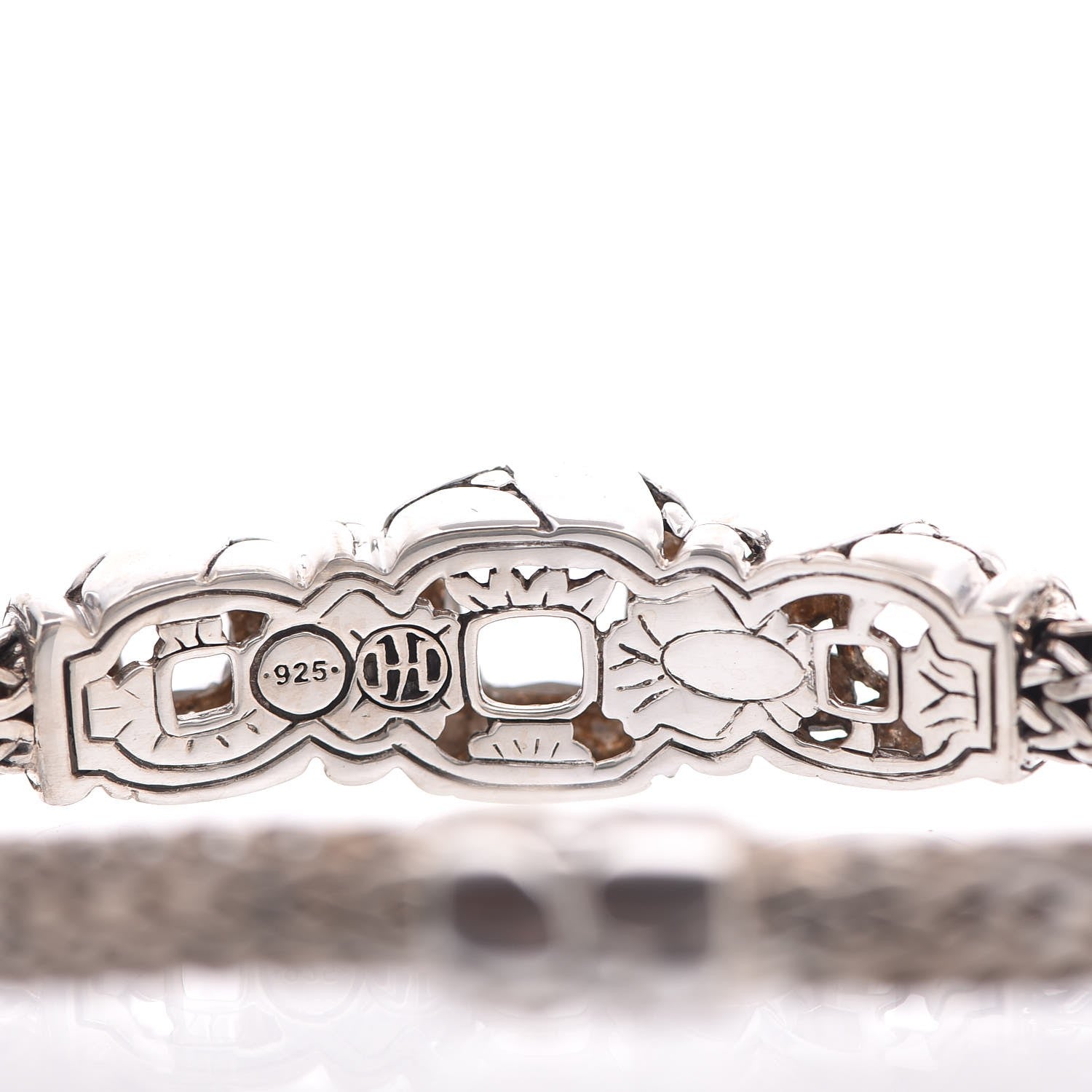 John Hardy Sterling Silver White Topaz Three Station Kali Classic Chain Bracelet 5 of 5