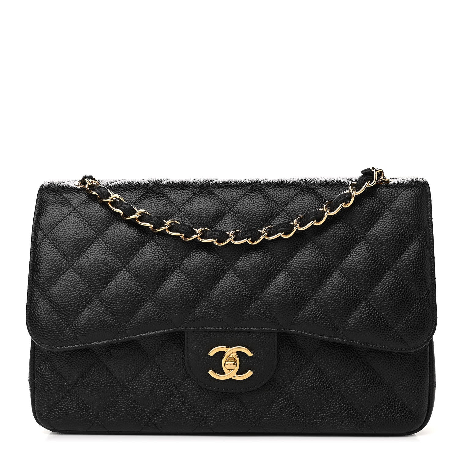 Chanel Caviar Quilted Jumbo Double Flap Black 1 of 11