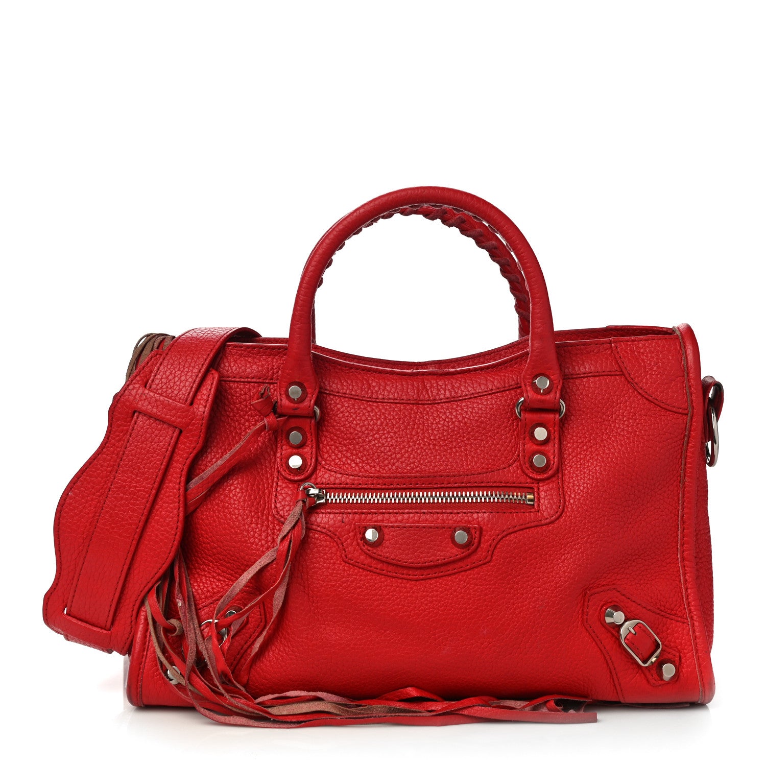Balenciaga Vibrato Calfskin Classic Silver Hardware S City Rouge Cerise 3 of 20