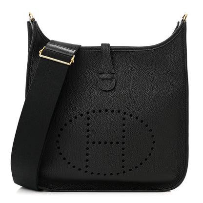 Hermes Taurillon Clemence Evelyne III PM Black 1 of 12