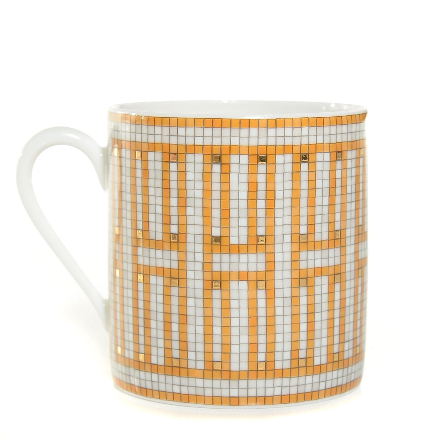 Hermes Porcelain Mosaique au 24 Coffee Cup and Saucer Set of 2 6 of 6