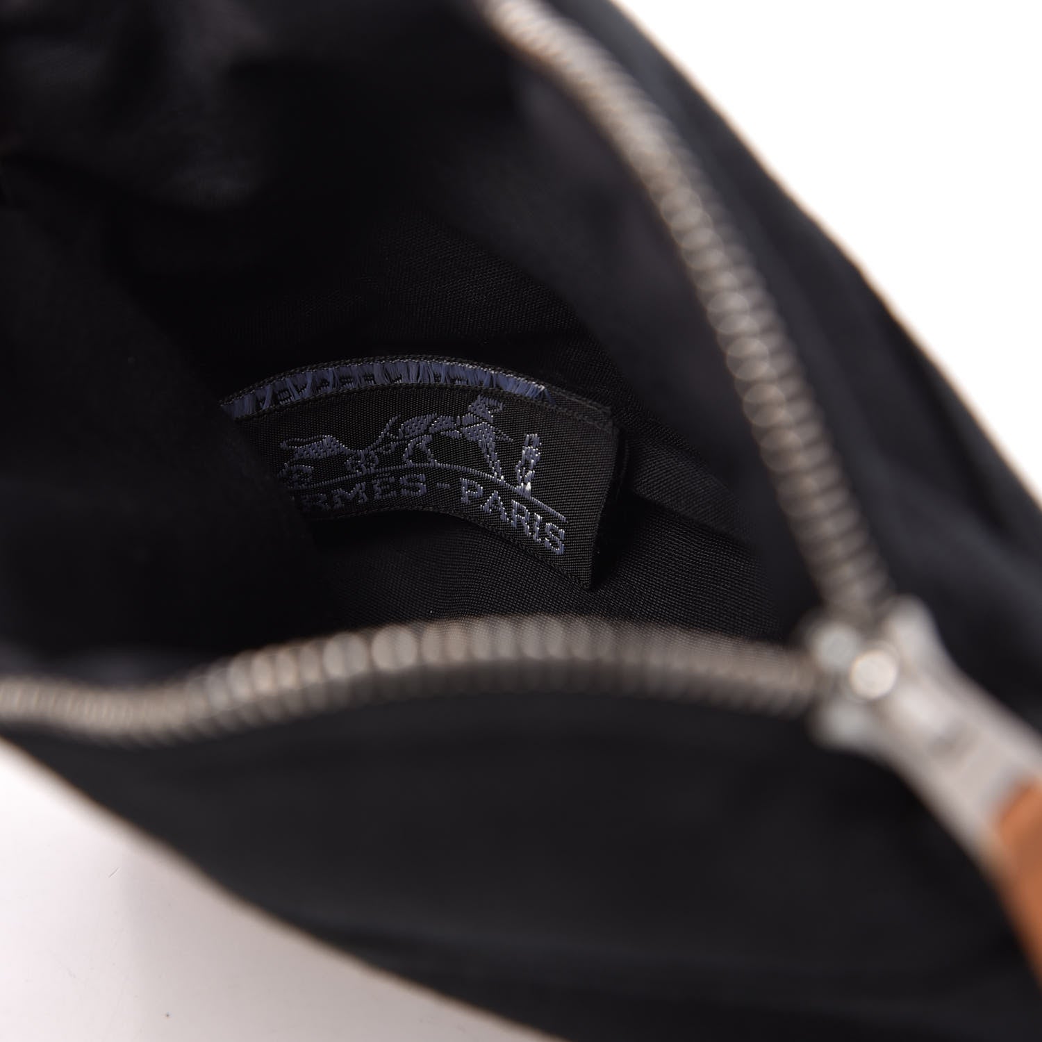 Hermes Cotton Canvas Mini Bolide Travel Cosmetic Pouch Black 8 of 9