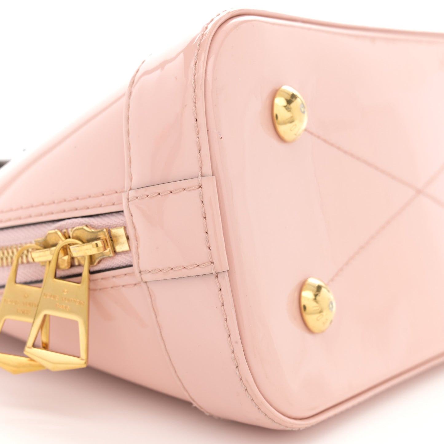 Patent Monogram Alma BB Rose Ballerine