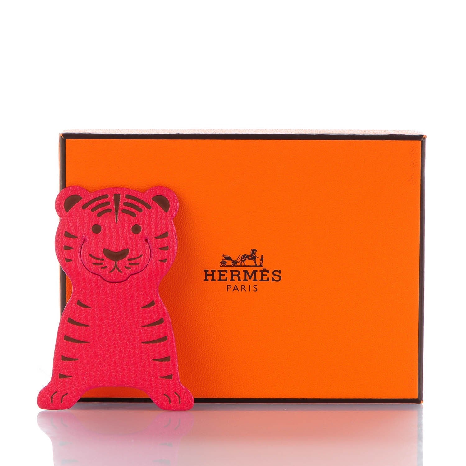 Hermes Chevre Mysore Tiger Pikabook Bookmark Bougainvillea 4 of 4