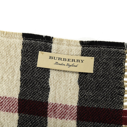 Burberry Wool Giant Check Scarf Black 3 of 4